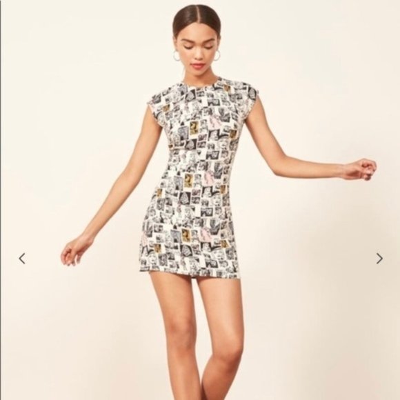 Reformation Lilah Dress in Comic Print - Picture 2 of 7